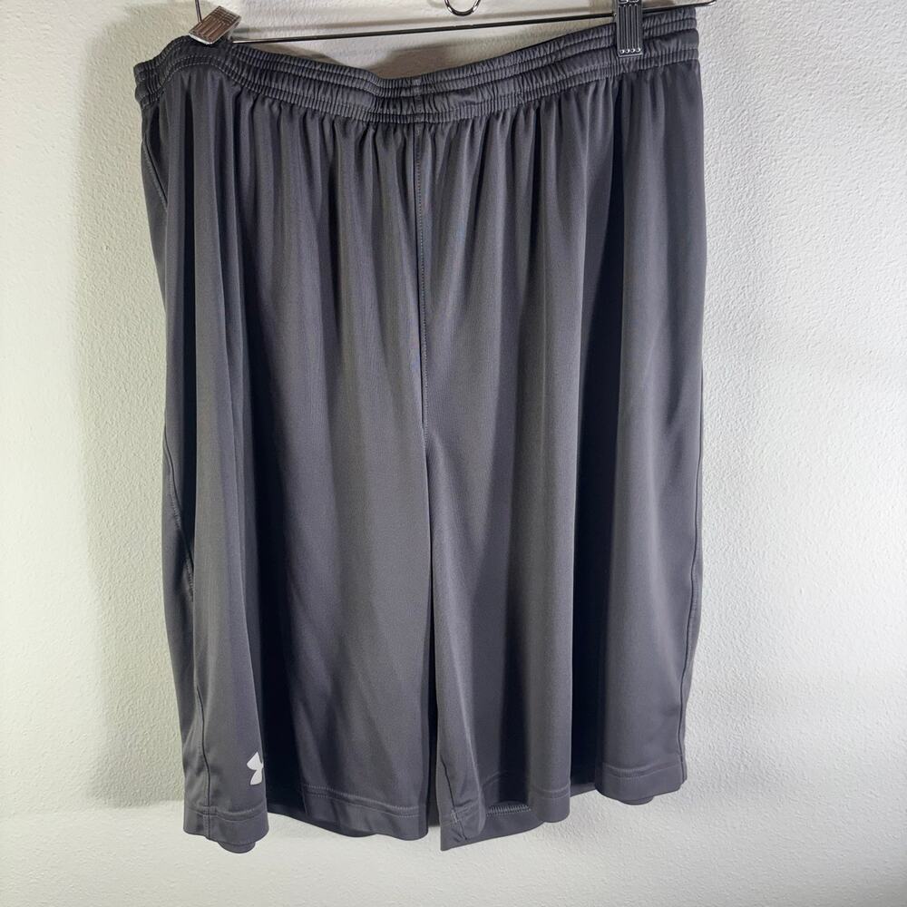 Under Armour XL Gray  Basketball Shorts Loose HeatGear Drawstring Pockets